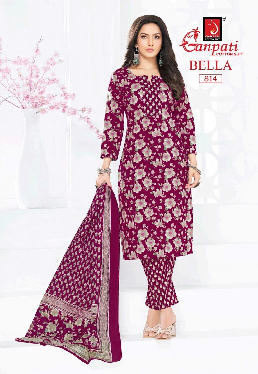 Bella Pant Vol 8 Ganpati Pure Cotton Cotton Dress Material Exporter India