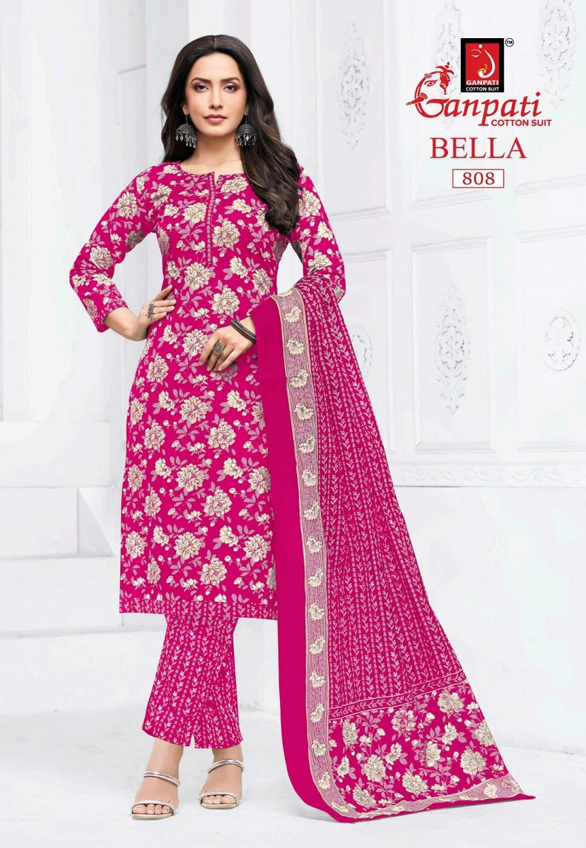 Bella Pant Vol 8 Ganpati Pure Cotton Cotton Dress Material Exporter India