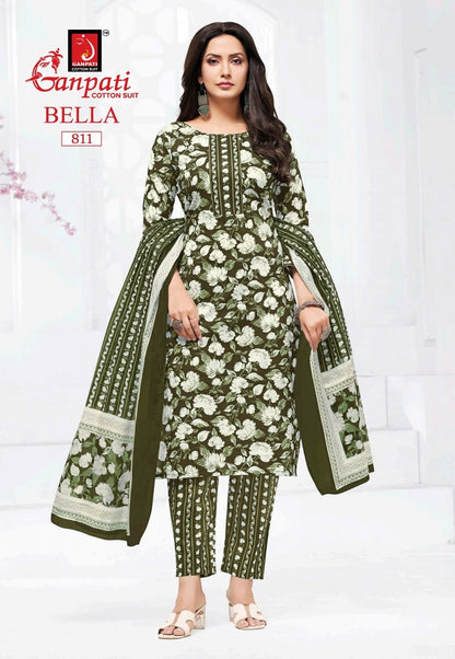 Bella Pant Vol 8 Ganpati Pure Cotton Cotton Dress Material Exporter India