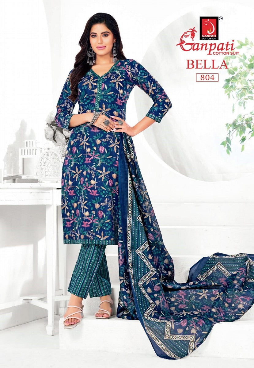 Bella Pant Vol 8 Ganpati Pure Cotton Cotton Dress Material Exporter India