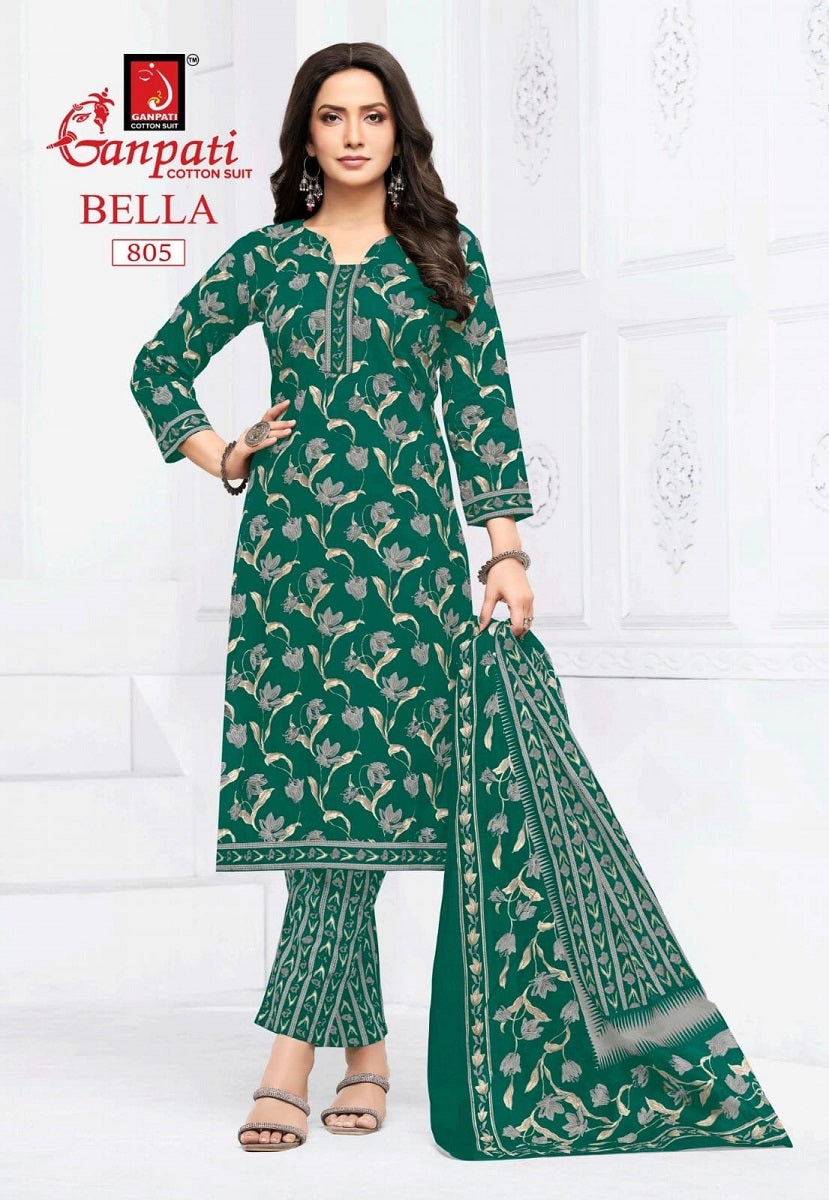 Bella Pant Vol 8 Ganpati Pure Cotton Cotton Dress Material Exporter India