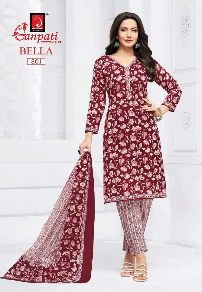Bella Pant Vol 8 Ganpati Pure Cotton Cotton Dress Material Exporter India
