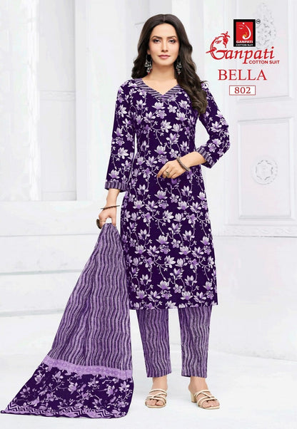 Bella Pant Vol 8 Ganpati Pure Cotton Cotton Dress Material Exporter India
