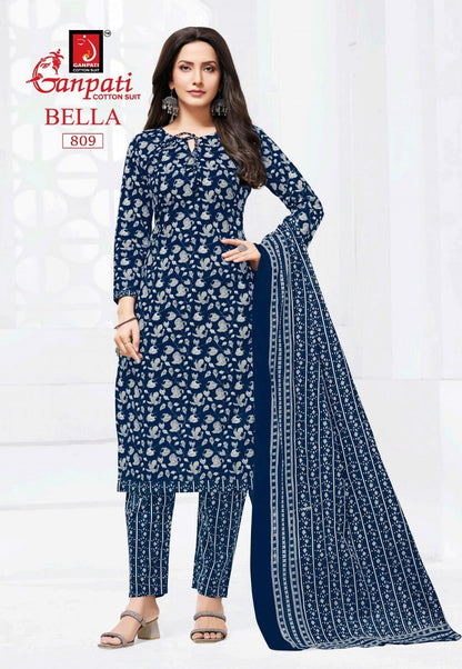 Bella Pant Vol 8 Ganpati Pure Cotton Cotton Dress Material Exporter India