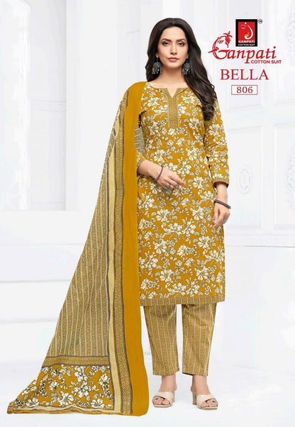 Bella Pant Vol 8 Ganpati Pure Cotton Cotton Dress Material Exporter India