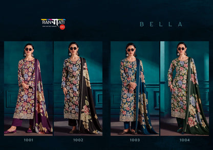 Bella Rangati Prints Pashmina Suits Wholesale
