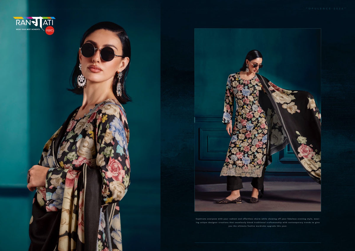 Bella Rangati Prints Pashmina Suits Wholesale