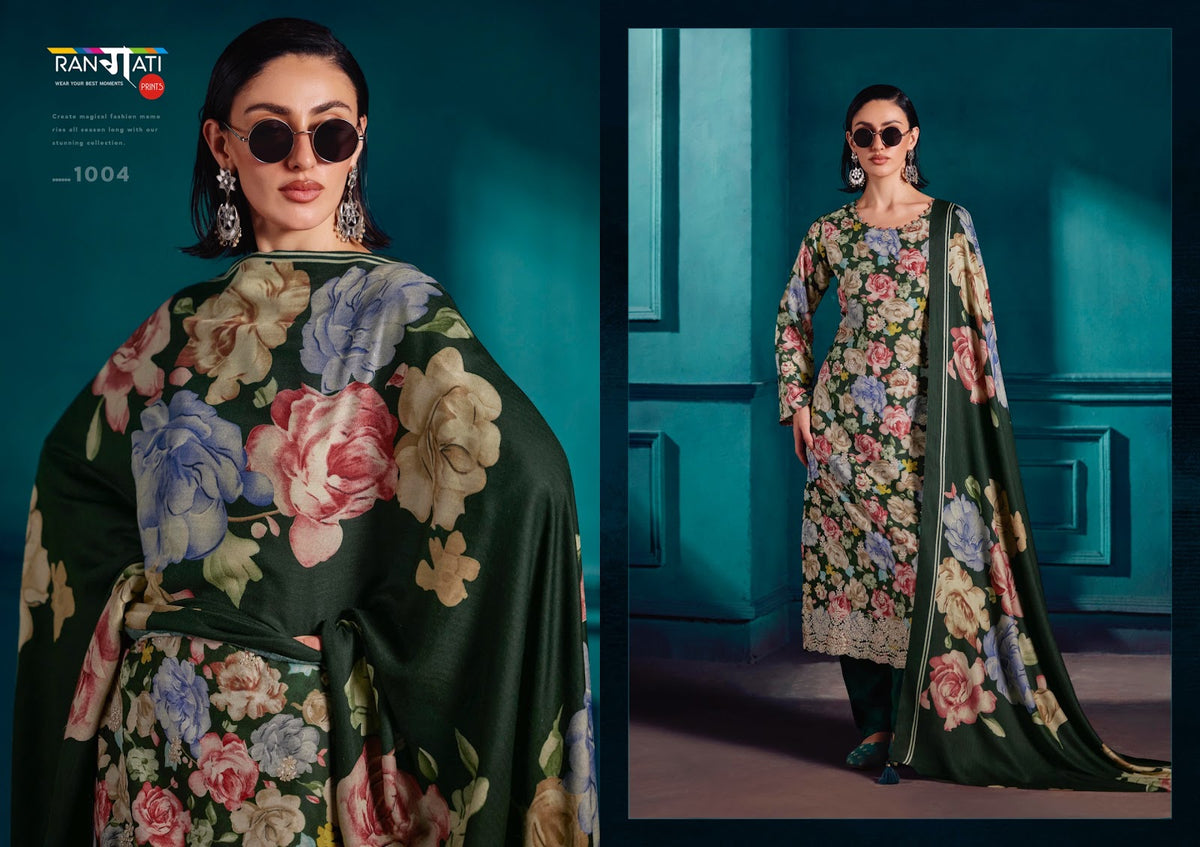 Bella Rangati Prints Pashmina Suits Wholesale