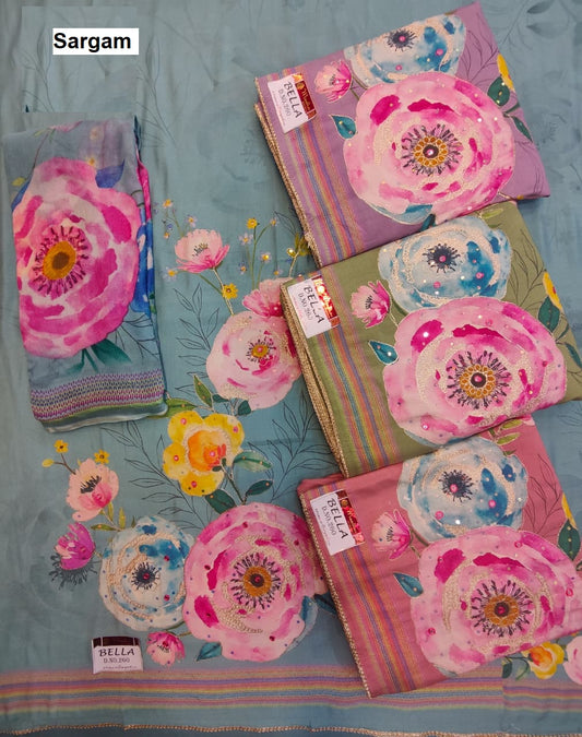 Bella Sargam Prints Pure Muslin Salwar Suits Exporter Ahmedabad