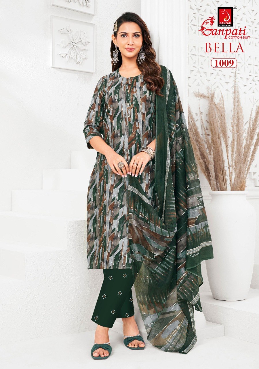 Bella Vol 10 Ganpati Cotton Dress Material Exporter