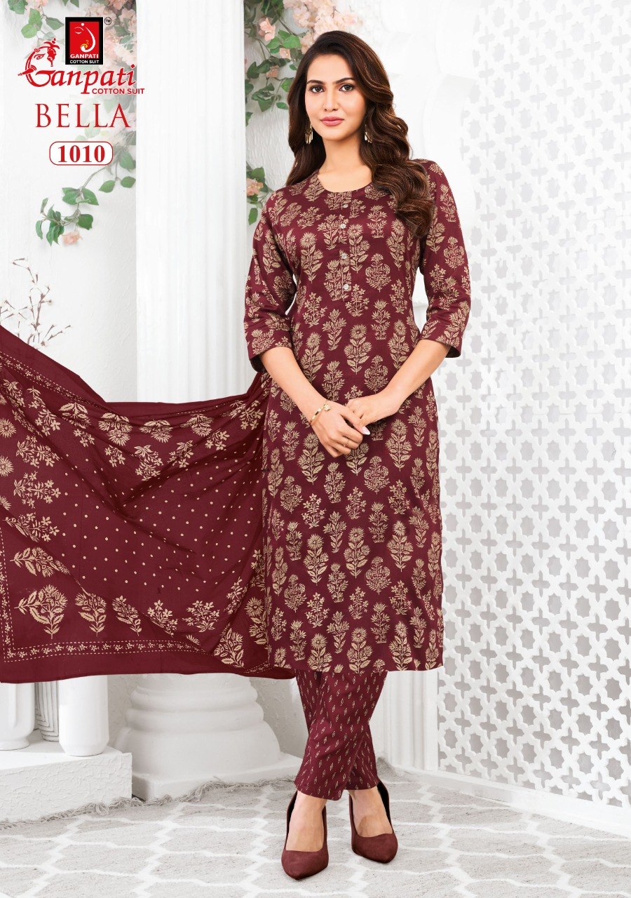Bella Vol 10 Ganpati Cotton Dress Material Exporter