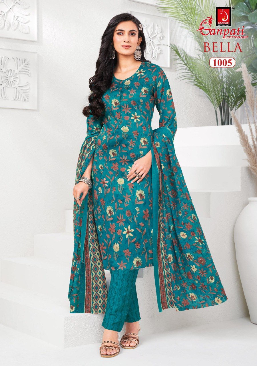 Bella Vol 10 Ganpati Cotton Dress Material Exporter