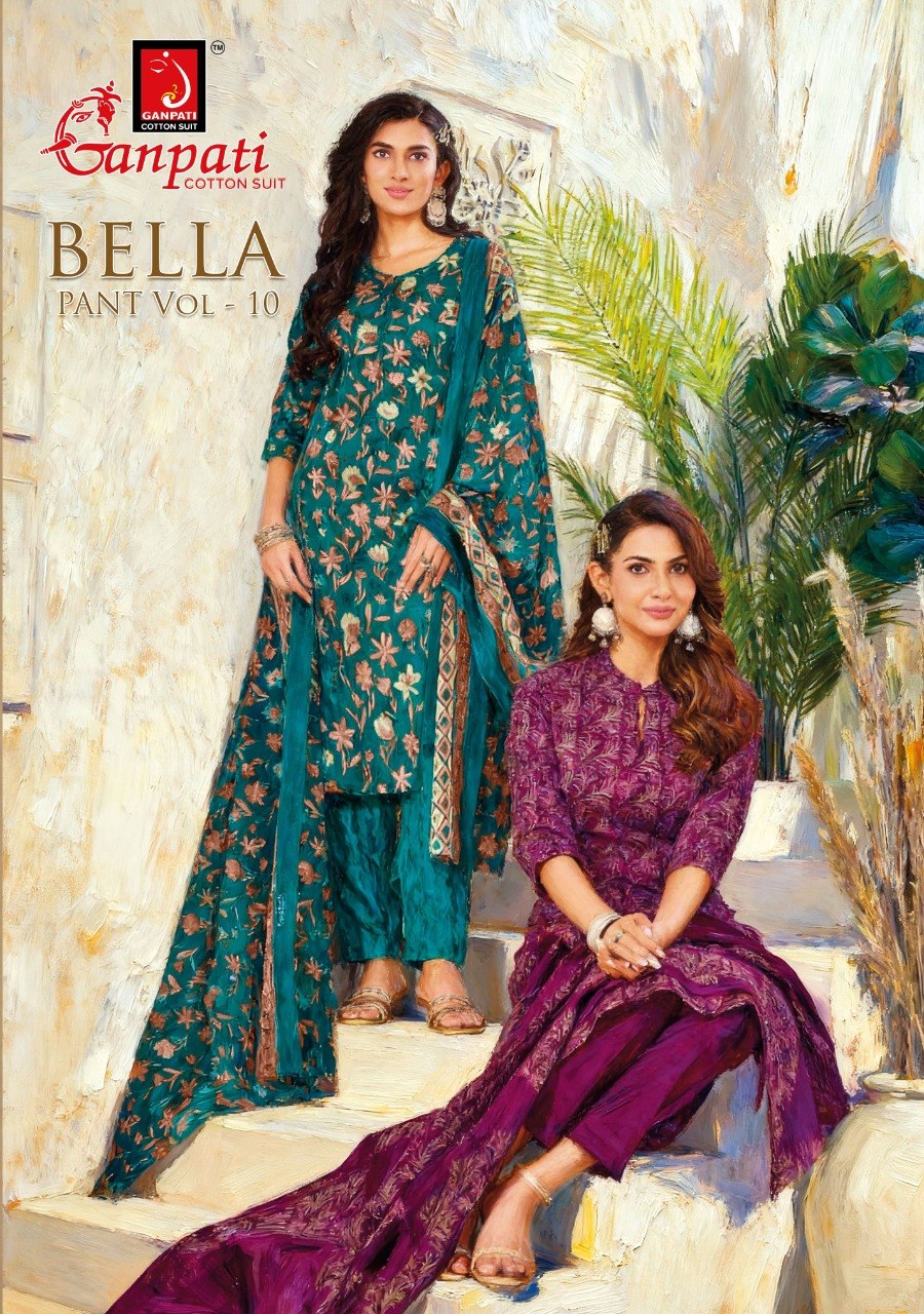 Bella Vol 10 Ganpati Cotton Dress Material Exporter