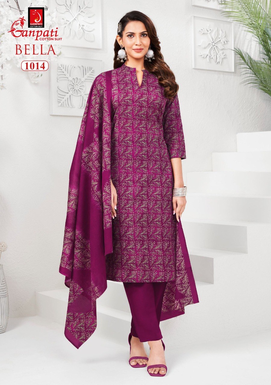 Bella Vol 10 Ganpati Cotton Dress Material Exporter