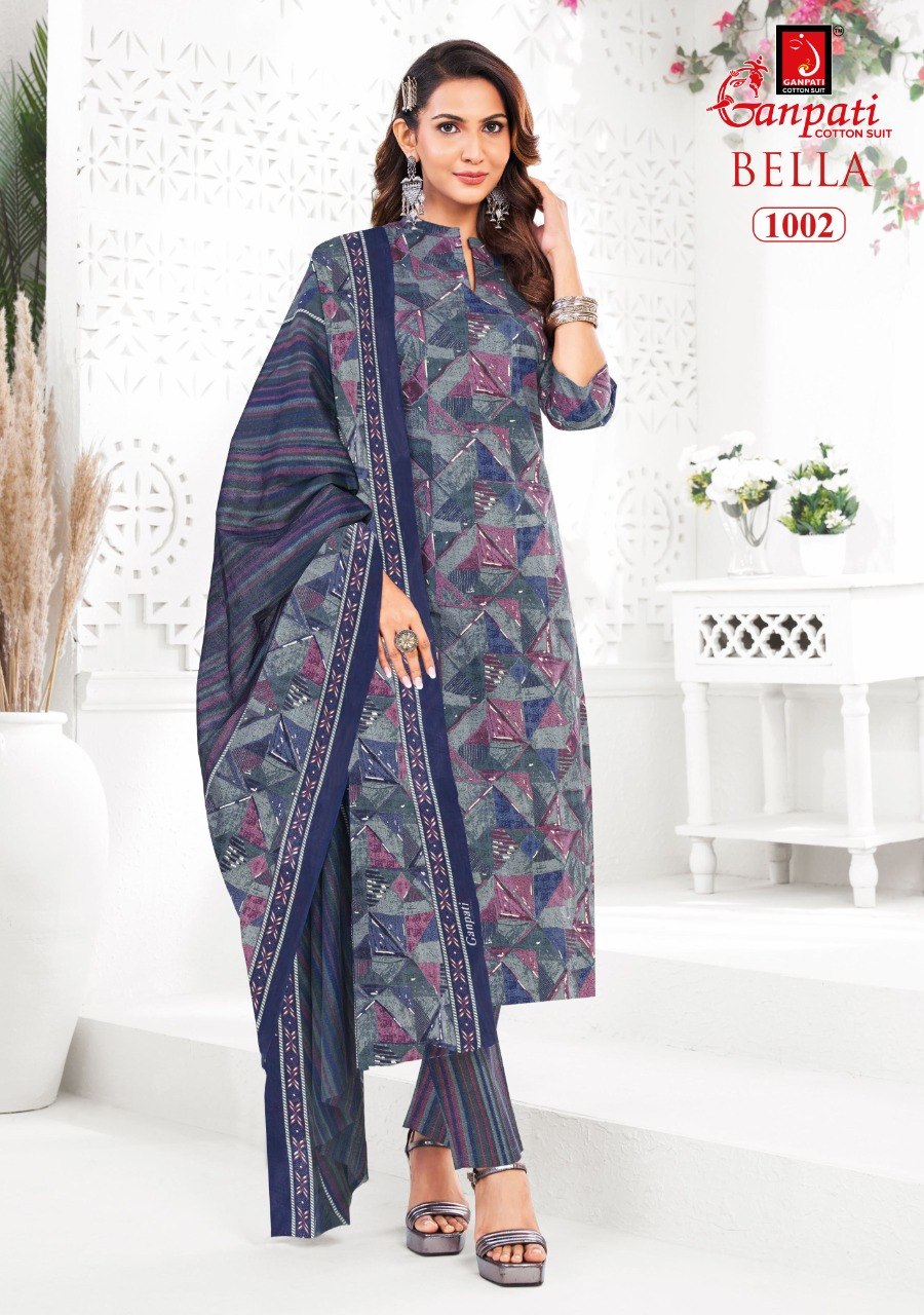 Bella Vol 10 Ganpati Cotton Dress Material Exporter