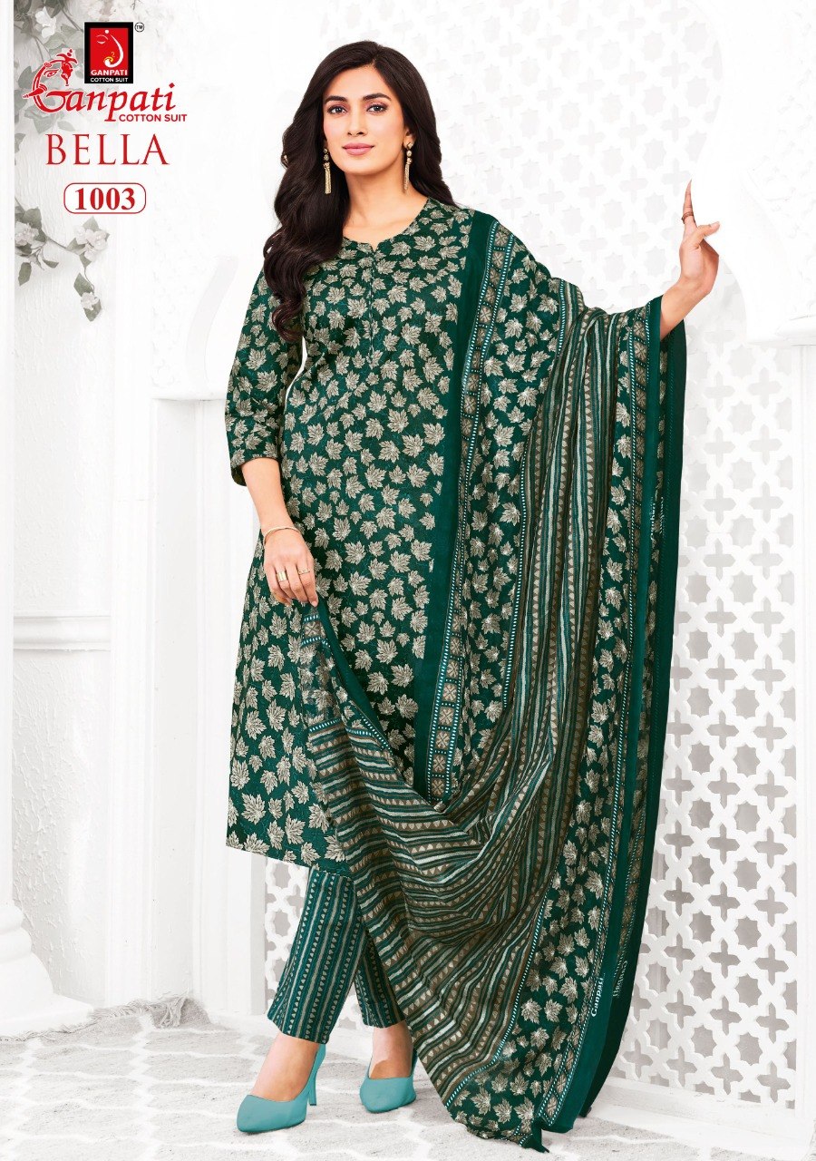 Bella Vol 10 Ganpati Cotton Dress Material Exporter