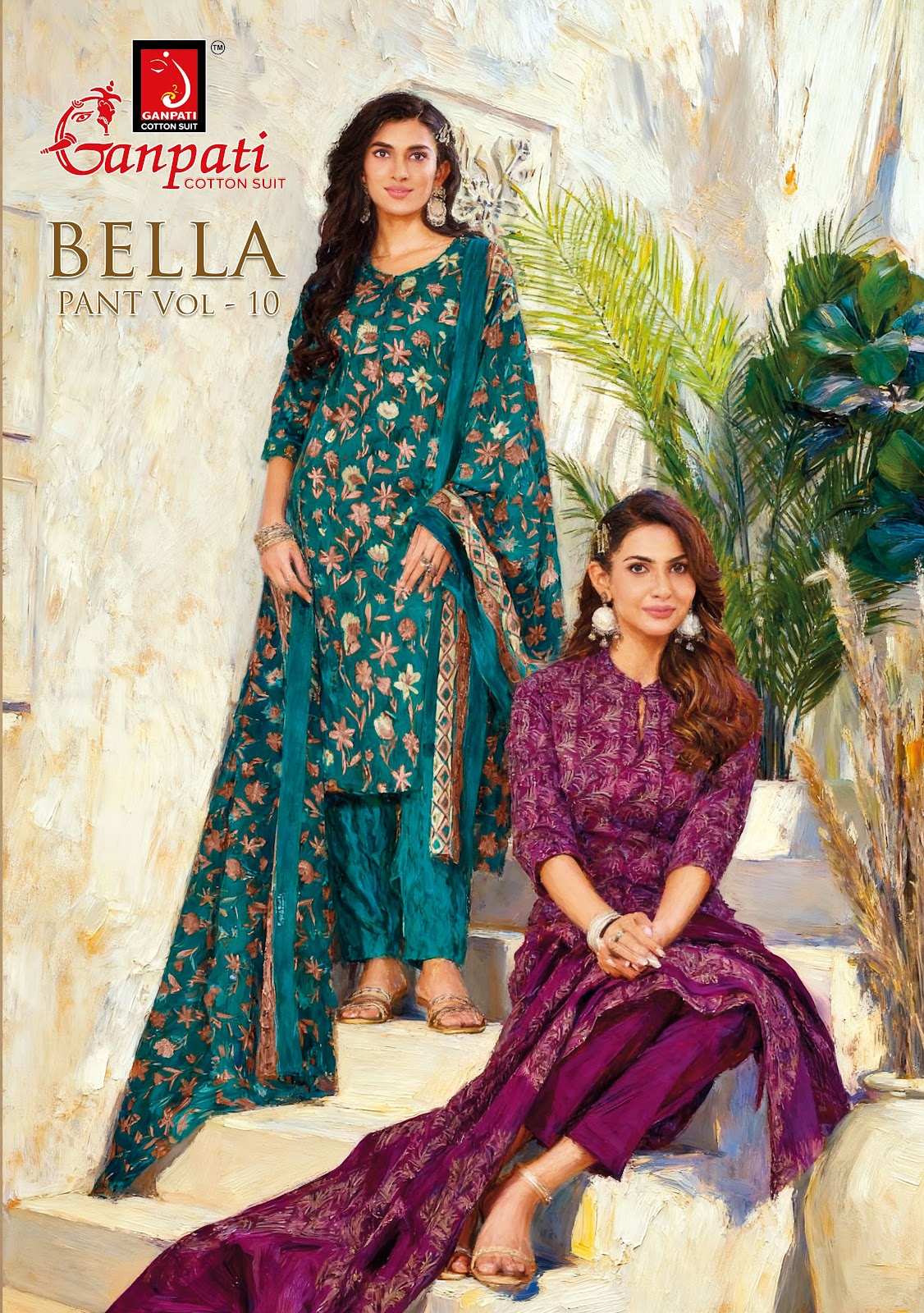 Bella Vol 10 Ganpati Readymade Cotton Pant Suits Supplier India