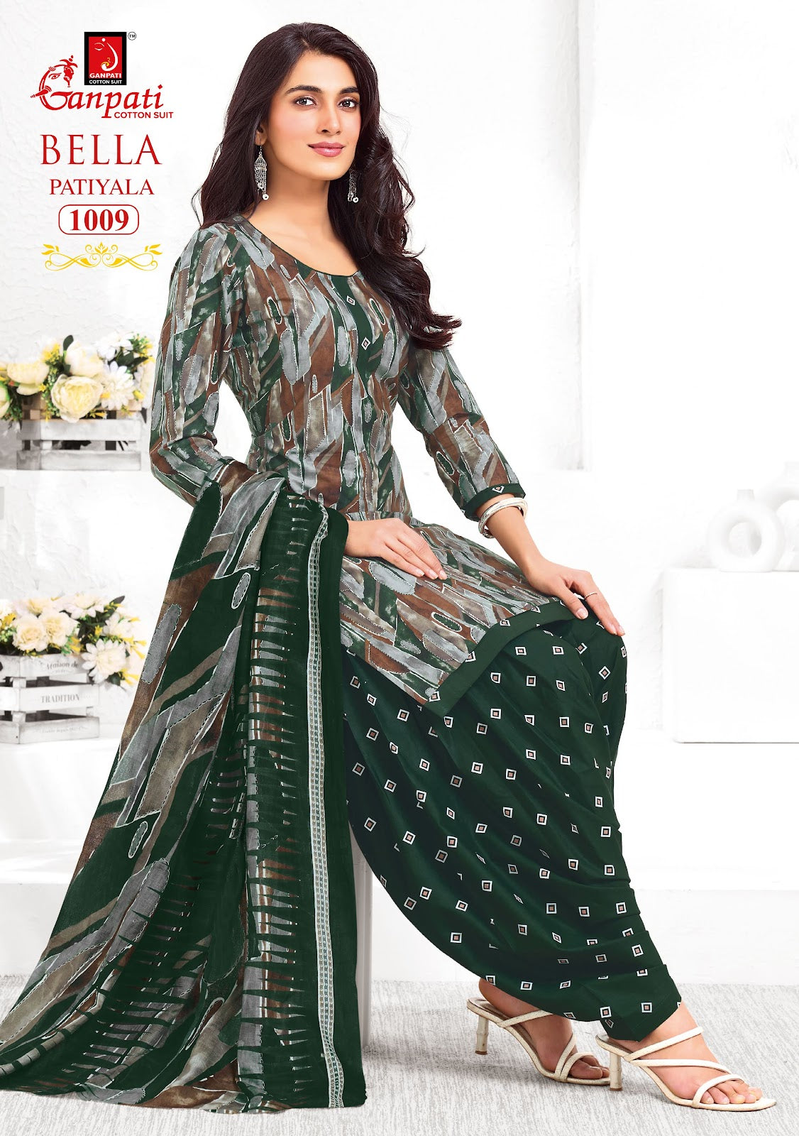 Bella Vol 10 Ganpati Readymade Cotton Patiyala Suits Exporter