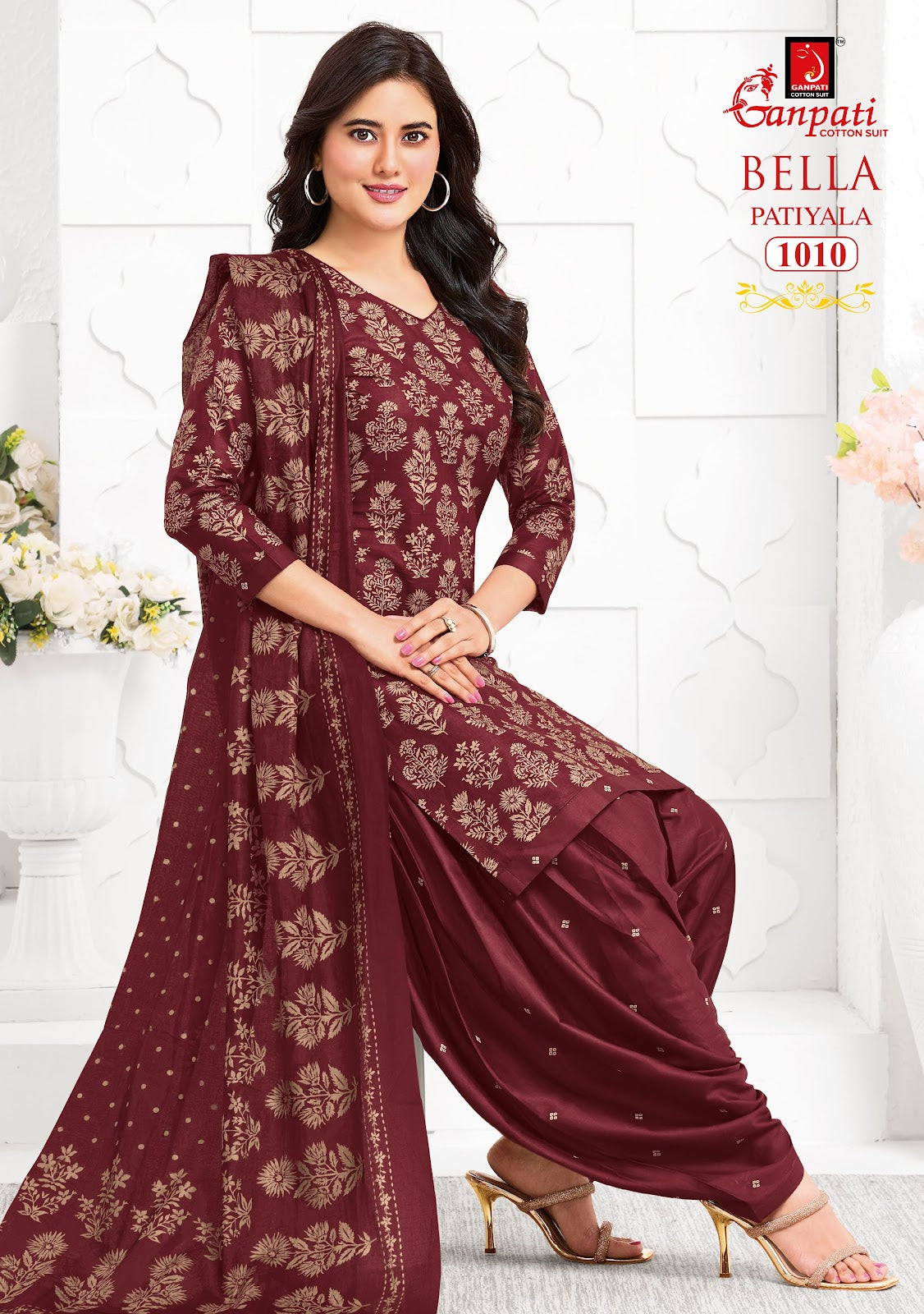 Bella Vol 10 Ganpati Readymade Cotton Patiyala Suits Exporter