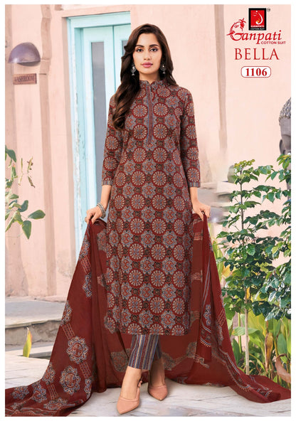 Bella Vol 11 Ganpati Cotton Dress Material Wholesaler Ahmedabad