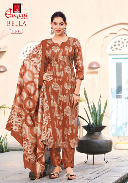 Bella Vol 11 Ganpati Cotton Dress Material Wholesaler Ahmedabad