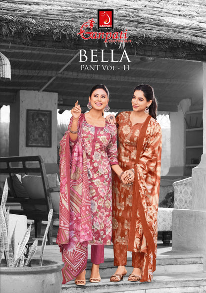 Bella Vol 11 Ganpati Cotton Dress Material Wholesaler Ahmedabad