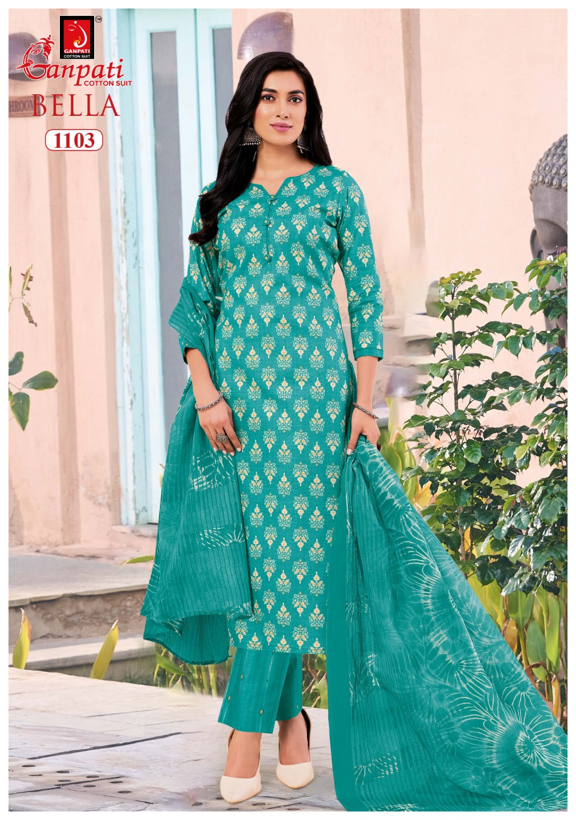 Bella Vol 11 Ganpati Cotton Dress Material Wholesaler Ahmedabad