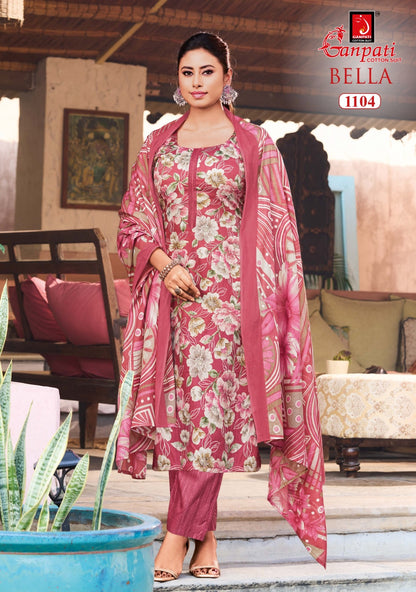 Bella Vol 11 Ganpati Cotton Dress Material Wholesaler Ahmedabad