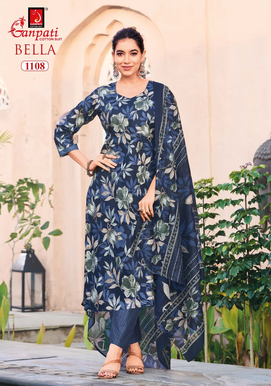 Bella Vol 11 Ganpati Cotton Dress Material Wholesaler Ahmedabad