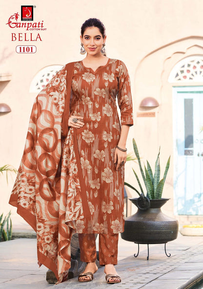 Bella Vol 11 Ganpati Readymade Cotton Pant Suits Exporter