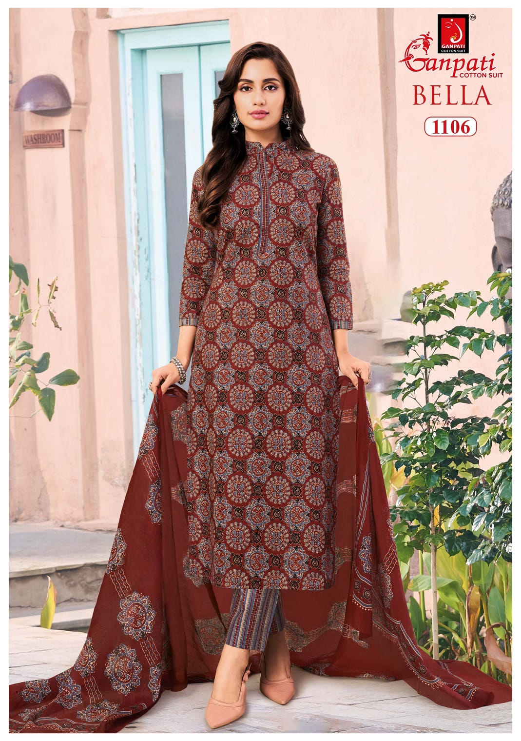 Bella Vol 11 Ganpati Readymade Cotton Pant Suits Exporter