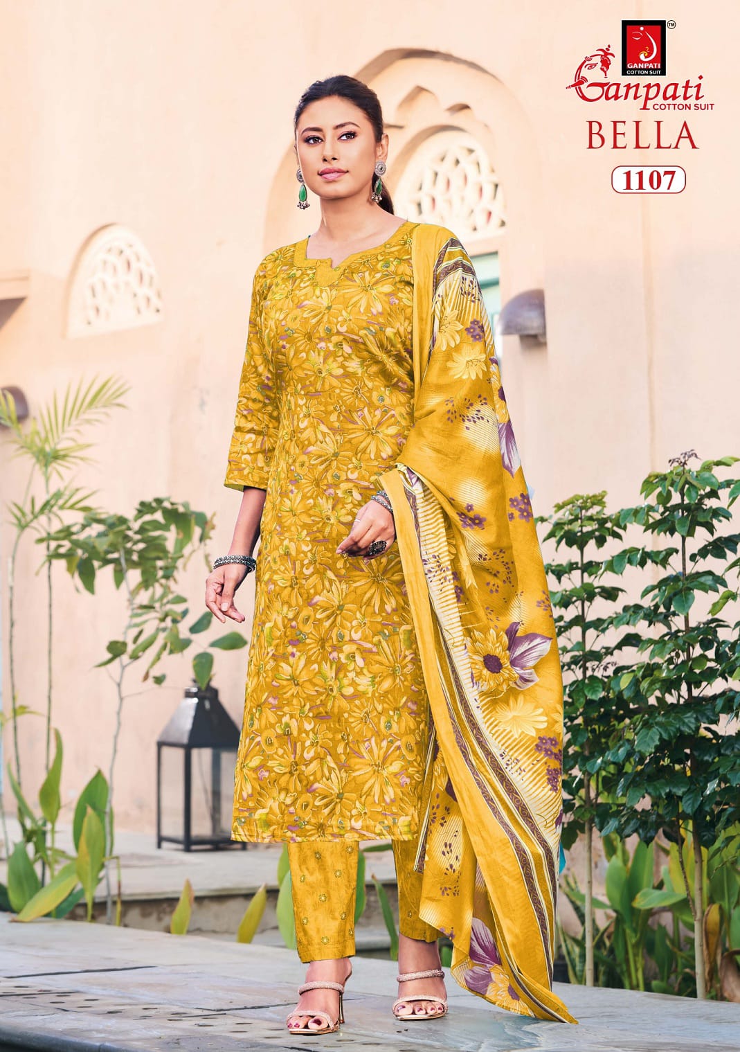 Bella Vol 11 Ganpati Readymade Cotton Pant Suits Exporter