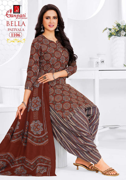 Bella Vol 11 Ganpati Readymade Cotton Patiyala Suits Exporter