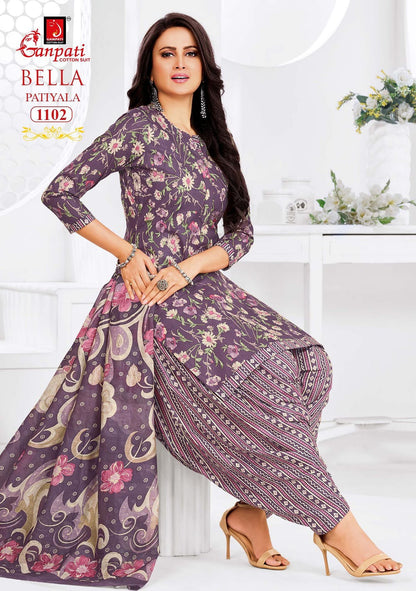 Bella Vol 11 Ganpati Readymade Cotton Patiyala Suits Exporter