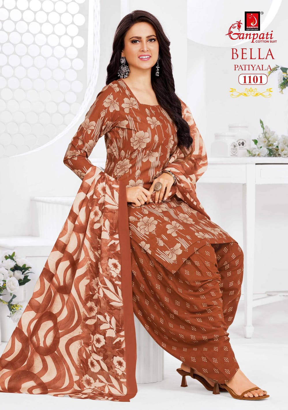 Bella Vol 11 Ganpati Readymade Cotton Patiyala Suits Exporter