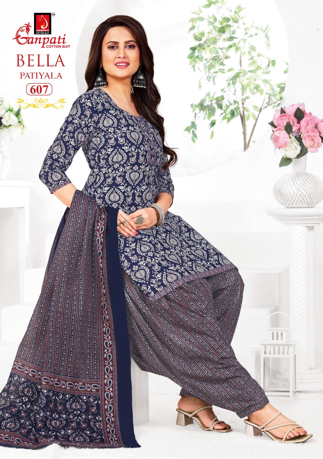 Bella Vol 6 Ganpati Cotton Readymade Patiyala Suits Supplier India