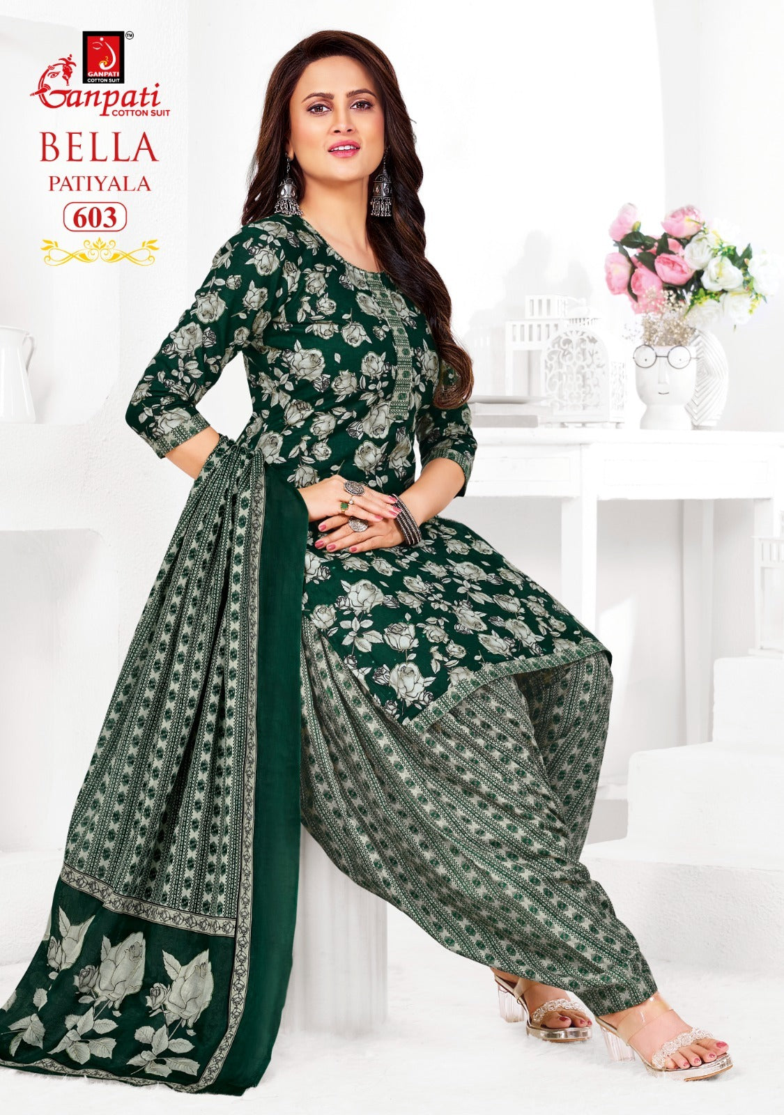 Bella Vol 6 Ganpati Cotton Readymade Patiyala Suits Supplier India