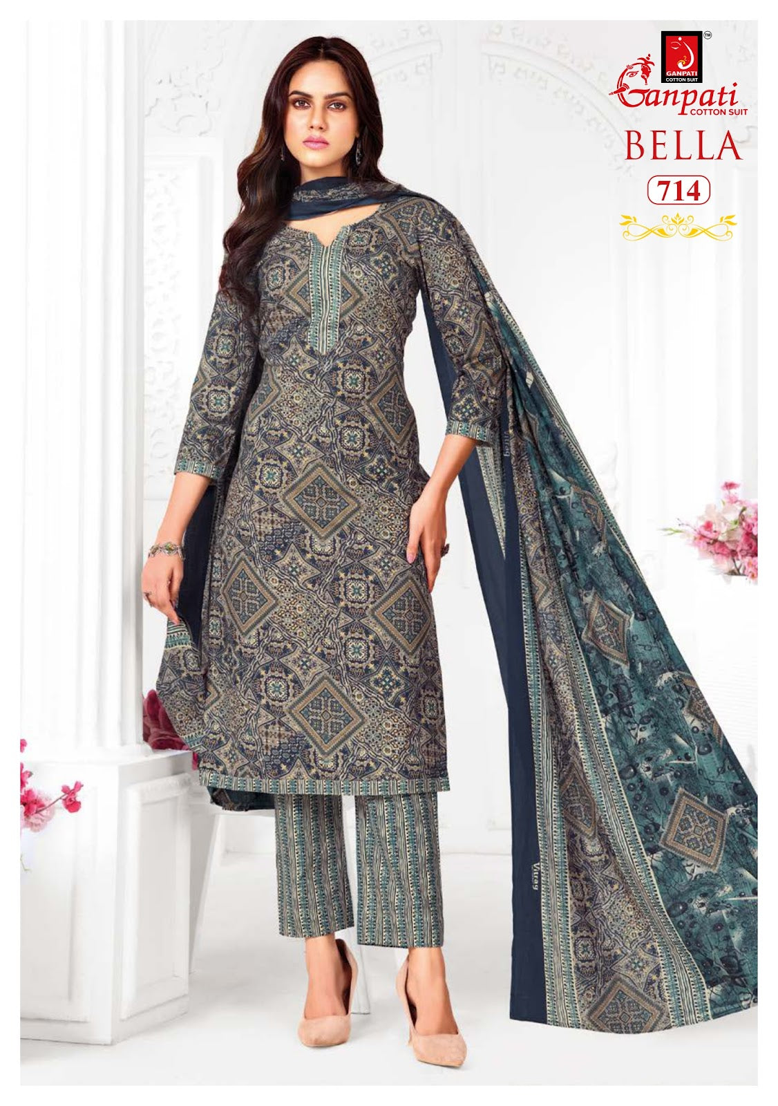 Bella Vol 7 Pant Ganpati Cotton Salwar Suits Manufacturer Gujarat