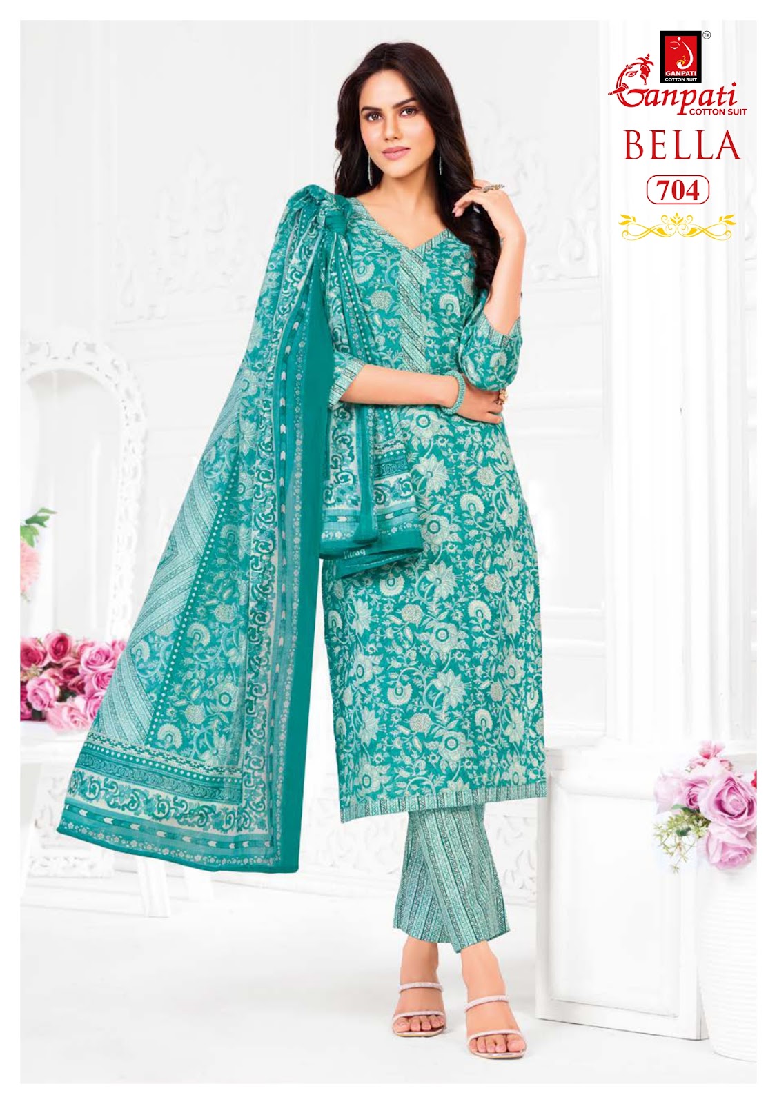 Bella Vol 7 Pant Ganpati Cotton Salwar Suits Manufacturer Gujarat