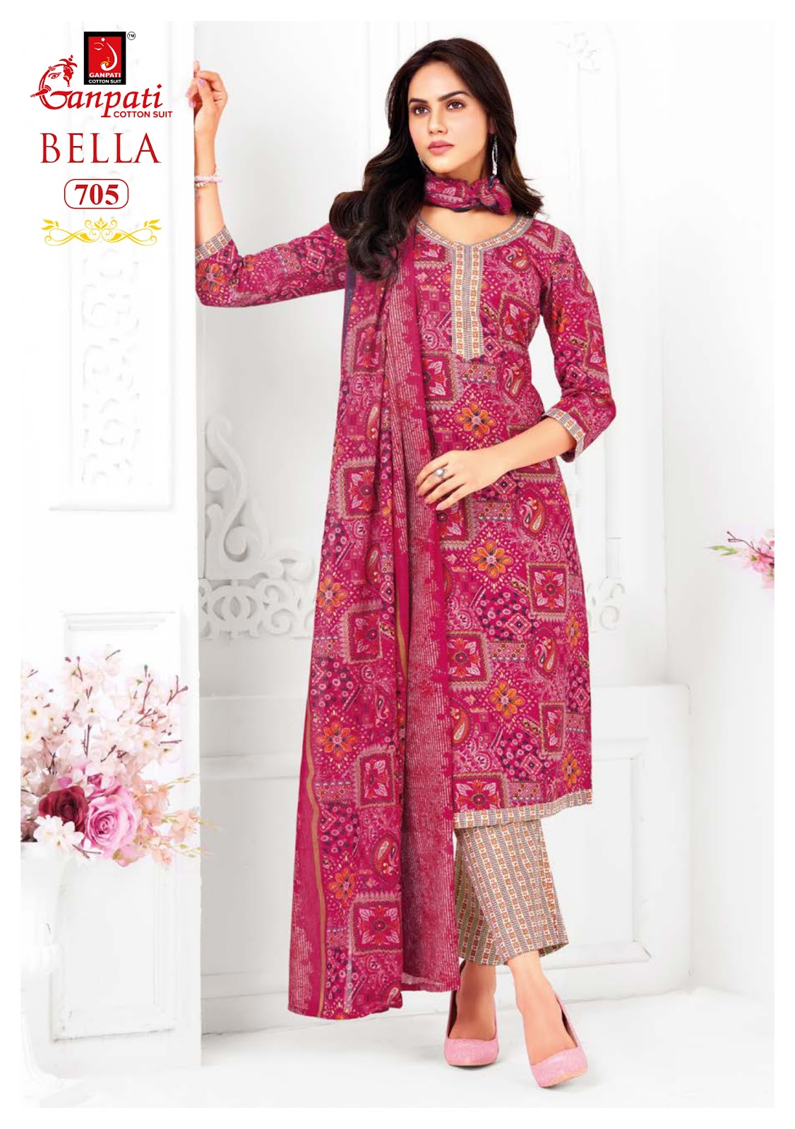 Bella Vol 7 Pant Ganpati Cotton Salwar Suits Manufacturer Gujarat