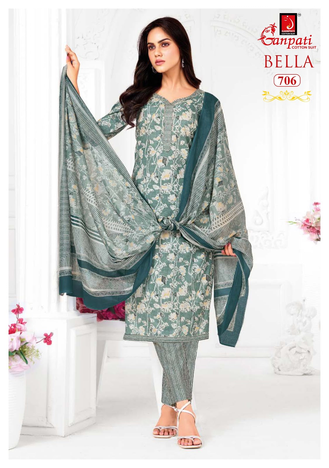 Bella Vol 7 Pant Ganpati Cotton Salwar Suits Manufacturer Gujarat