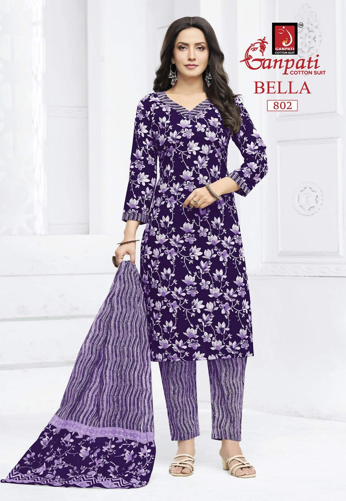 Bella Vol 8 Pant Ganpati Cotton Readymade Suits Wholesale Rate