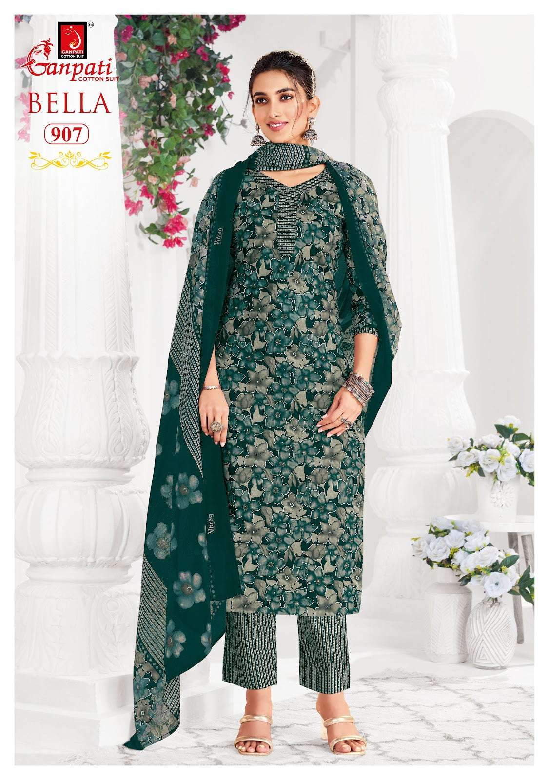 Bella Vol 9 Ganpati Cotton Pant Style Suits Wholesale