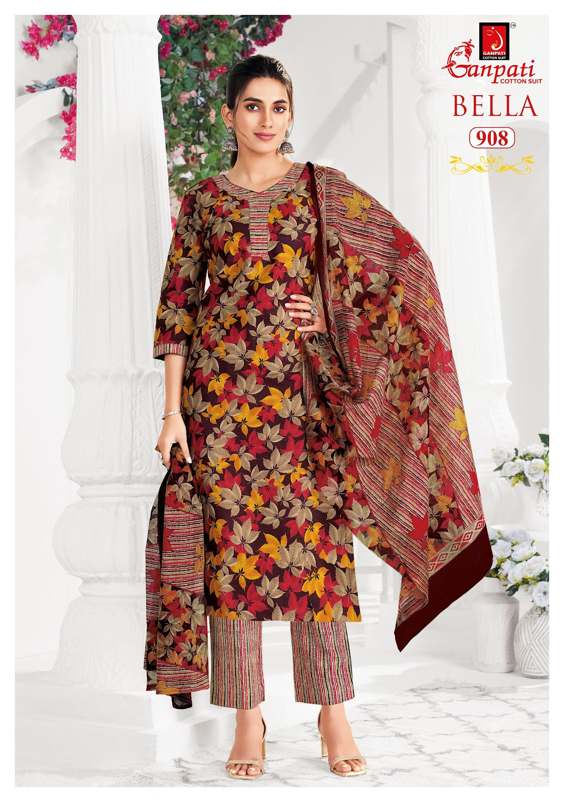 Bella Vol 9 Ganpati Cotton Pant Style Suits Wholesale