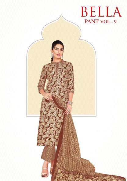 Bella Vol 9 Ganpati Cotton Pant Style Suits Wholesale