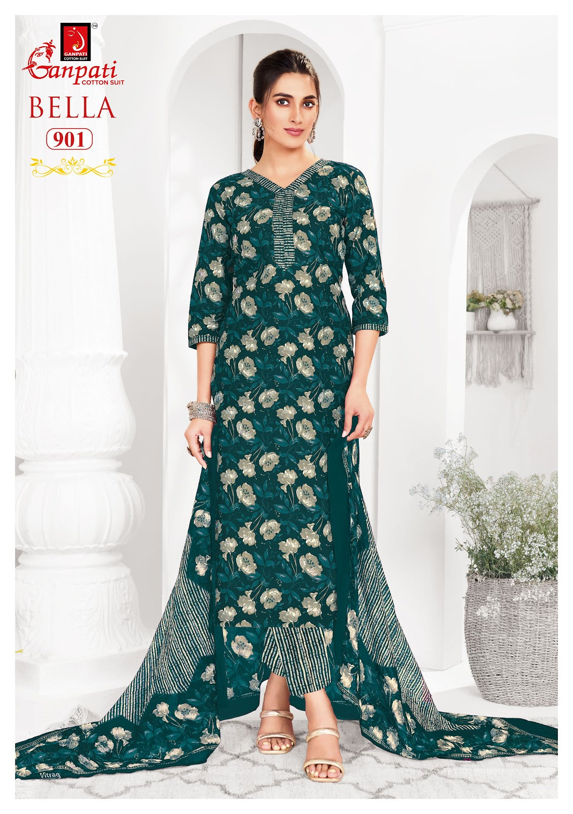 Bella Vol 9 Ganpati Cotton Pant Style Suits Wholesale