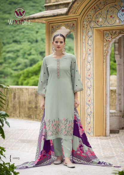 Bella Woodee Rayon Readymade Pant Style Suits Exporter Gujarat