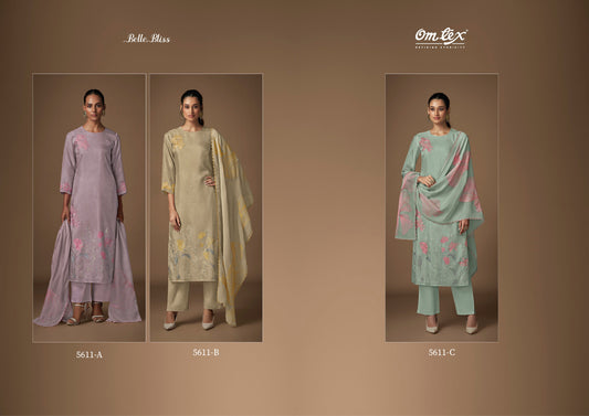 Belle Bliss Omtex Habutai Silk Pant Style Suits Exporter Gujarat