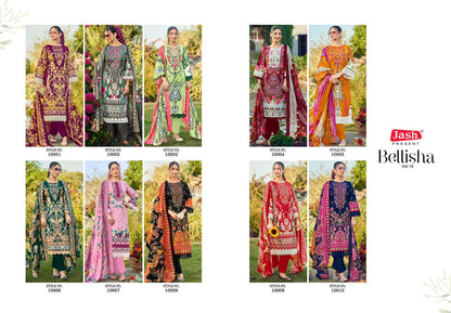 Bellisha Vol 10 Jash Cotton Karachi Salwar Suits Exporter Ahmedabad
