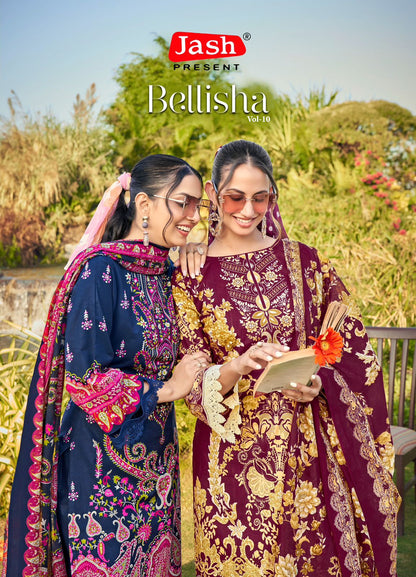 Bellisha Vol 10 Jash Cotton Karachi Salwar Suits Exporter Ahmedabad